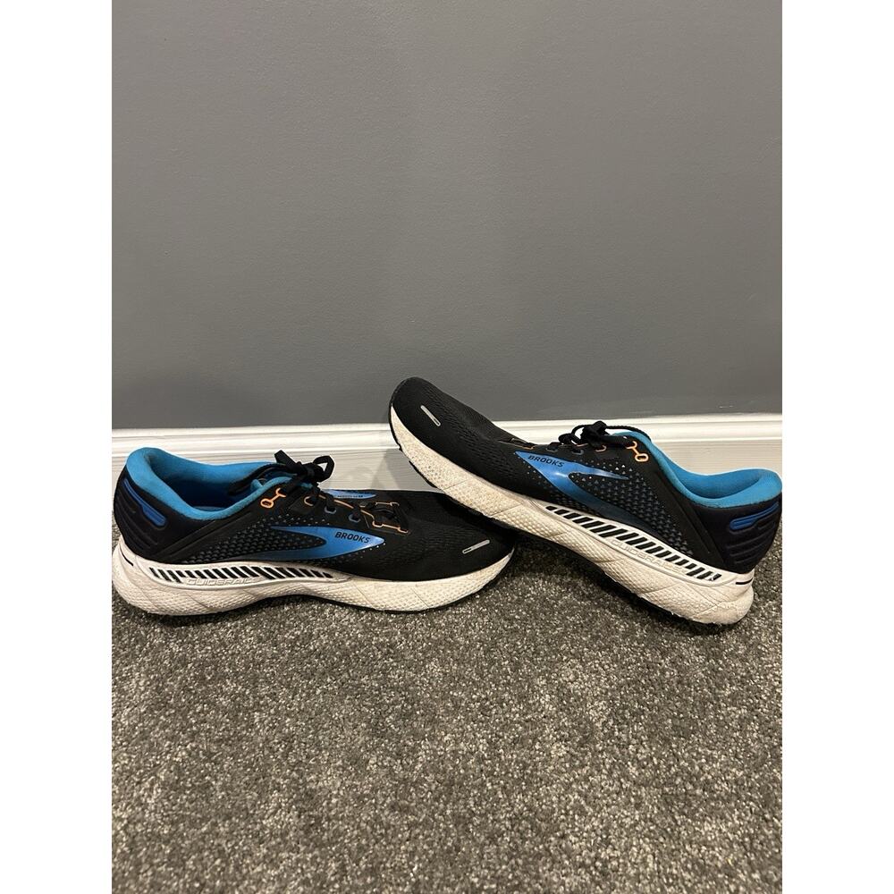Brooks Adrenaline GTS 22 Athletic Shoes Black Blue Men's Size 12.5‎ 1103661D034